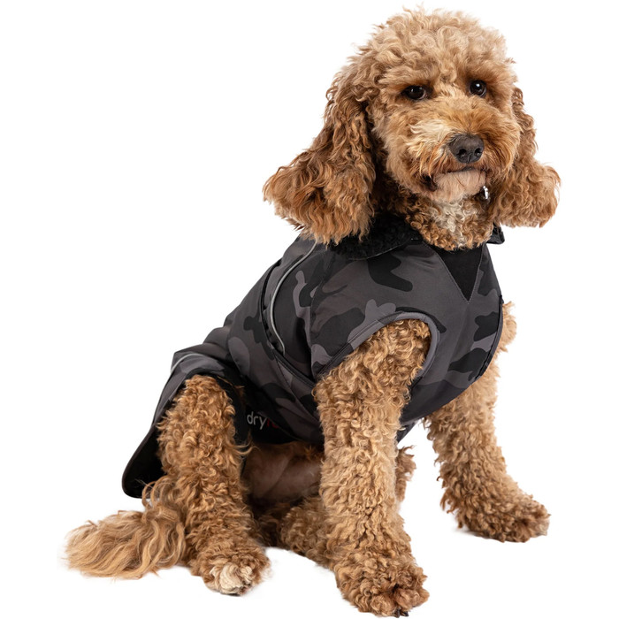 2024 Dryrobe Dog Coat V3 DRV3 - Black / Camo